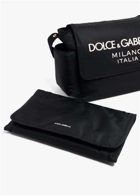 dolce gabbana diaper bag|Nylon changing mat bag in Black for Women .